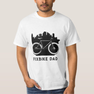 Fixbike Dad. Black bike for fathers. Bicycle rider T-Shirt
