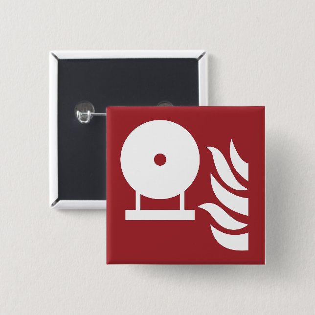 Fixed Fire Extinguisher Bottle Safety Sign 15 Cm Square Badge (Front & Back)