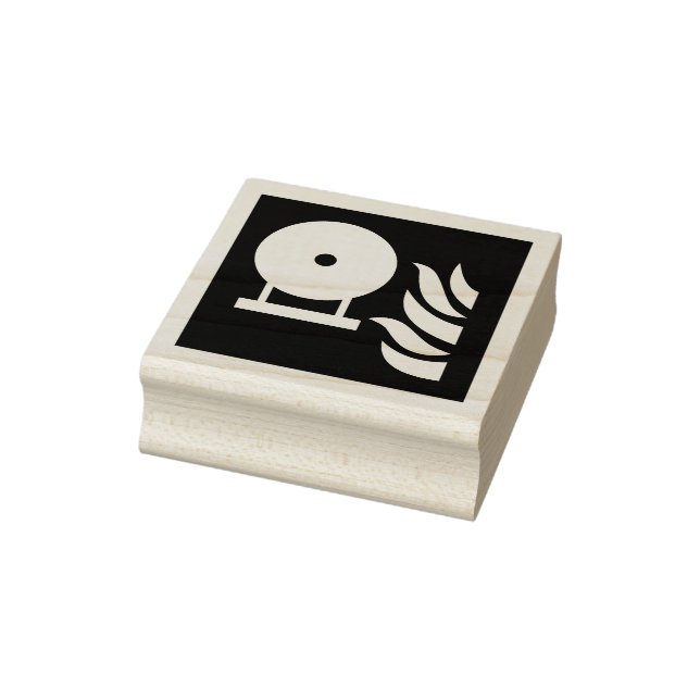 Fixed Fire Extinguisher Bottle Safety Sign Rubber Stamp (Stamp)