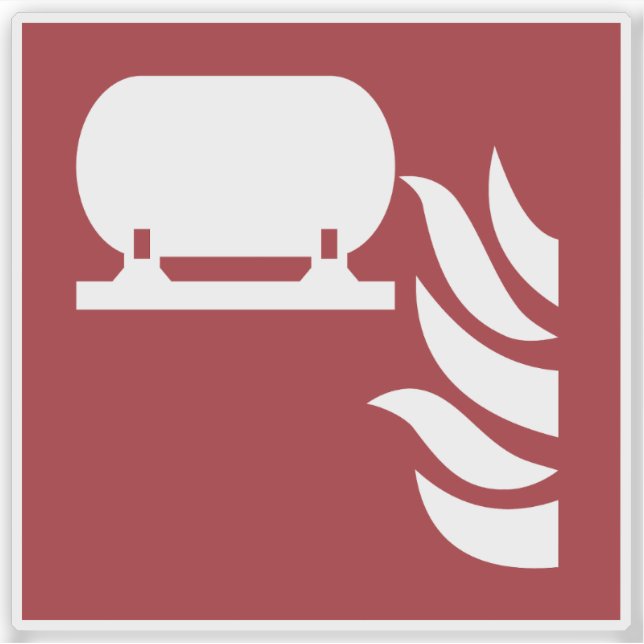 Fixed Fire Extinguisher Installation Safety Sign (Front)