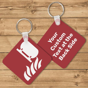 Fixed Fire Extinguisher Installation Safety Sign Key Ring