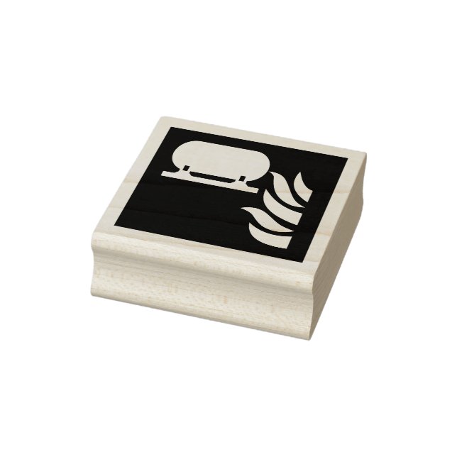 Fixed Fire Extinguisher Installation Safety Sign Rubber Stamp (Stamp)