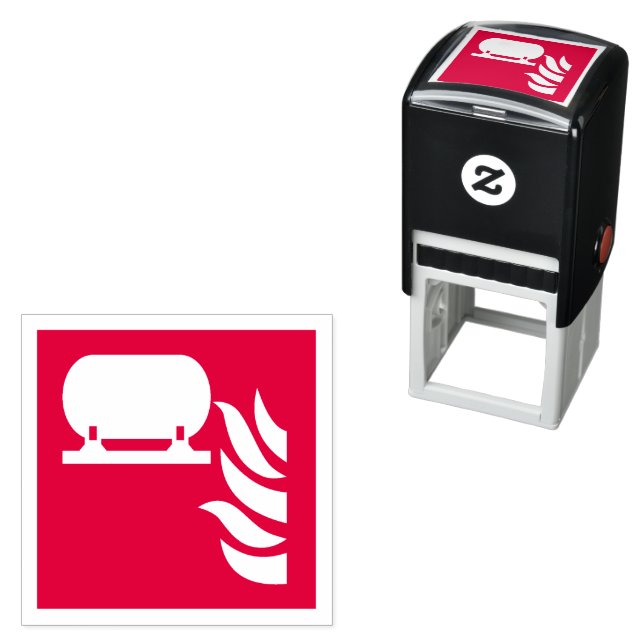 Fixed Fire Extinguisher Installation Safety Sign Self-inking Stamp (In Situ)