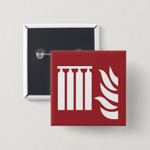 Fixed Fire Extinguishing Battery Safety Sign 15 Cm Square Badge