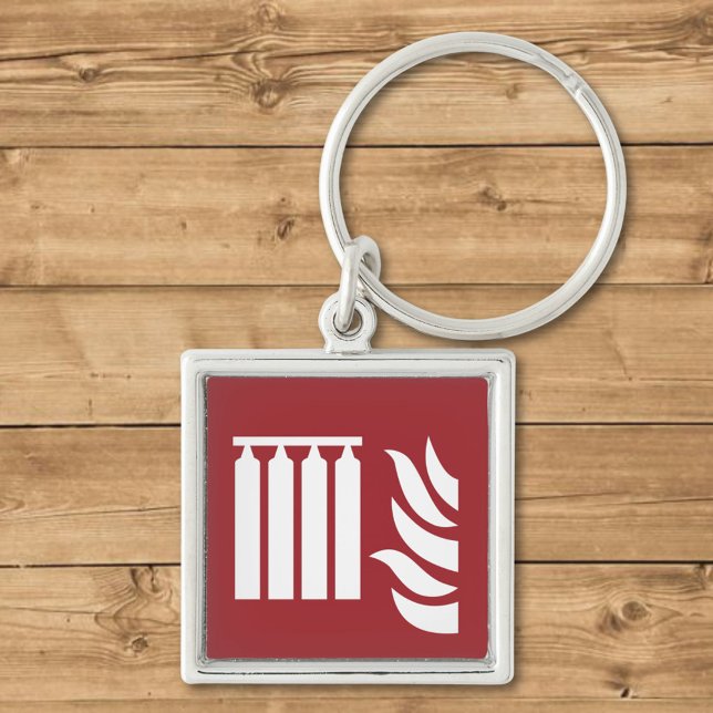 Fixed Fire Extinguishing Battery Safety Sign Key Ring (Creator Uploaded)