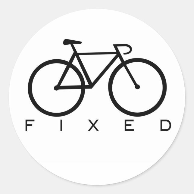 Fixed Gear Classic Round Sticker (Front)