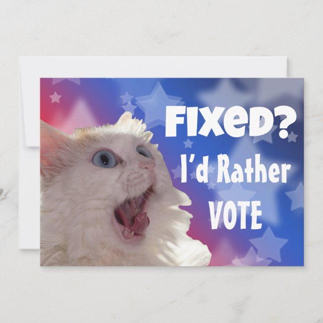 Fixed? I’d Rather Vote  Invitation (Front)