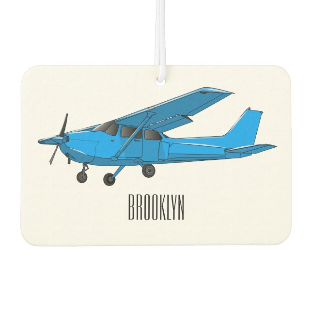 Fixed-wing aircraft cartoon illustration car air freshener (Front)