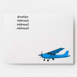 Fixed-wing aircraft cartoon illustration envelope