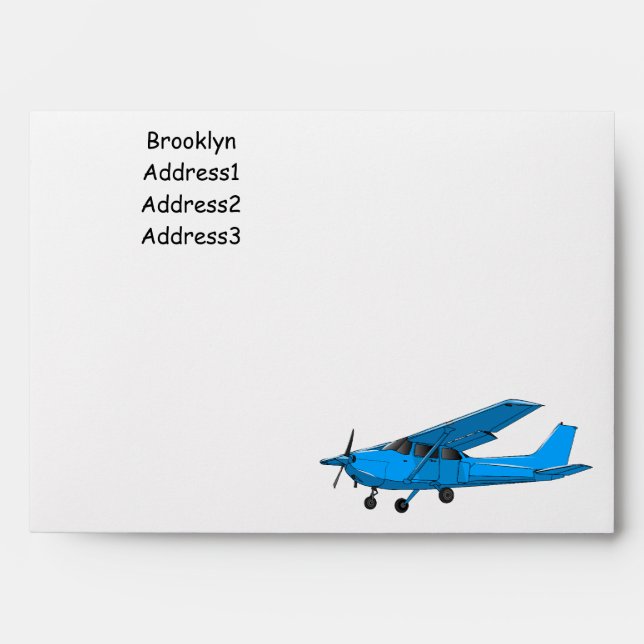 Fixed-wing aircraft cartoon illustration envelope (Front)