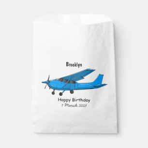 Fixed-wing aircraft cartoon illustration favour bag