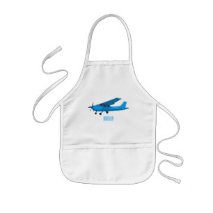 Fixed-wing aircraft cartoon illustration kids apron