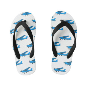 Fixed-wing aircraft cartoon illustration kid's thongs