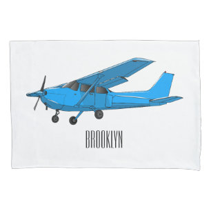 Fixed-wing aircraft cartoon illustration pillowcase