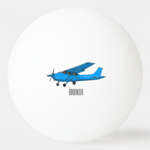 Fixed-wing aircraft cartoon illustration ping pong ball
