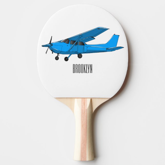 Fixed-wing aircraft cartoon illustration ping pong paddle (Front)