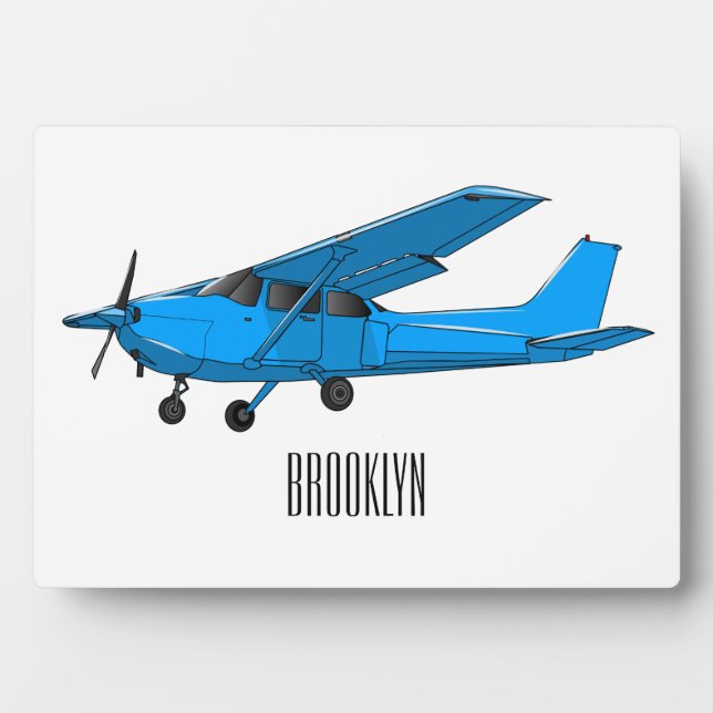 Fixed-wing aircraft cartoon illustration plaque (Front)