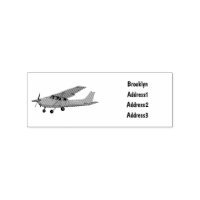 Fixed-wing aircraft cartoon illustration