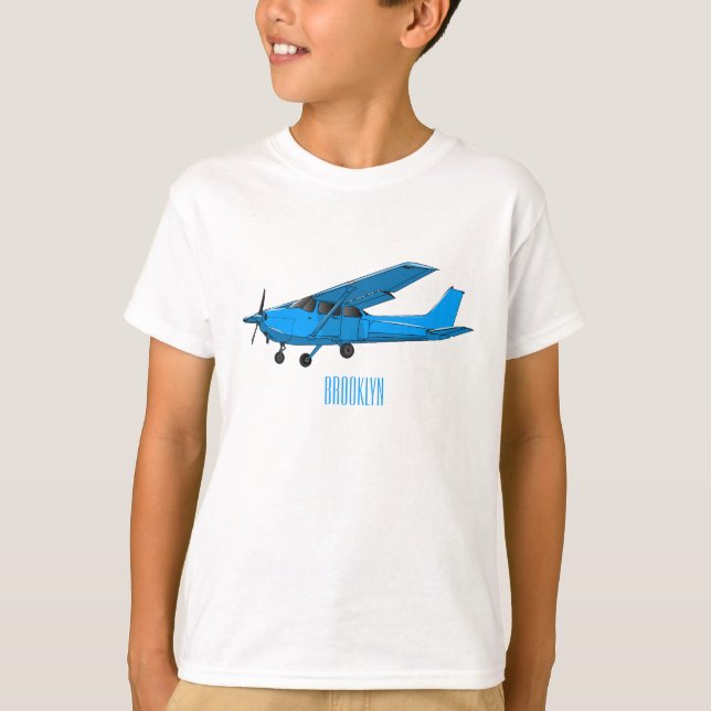 Fixed-wing aircraft cartoon illustration T-Shirt (Front)
