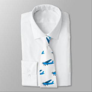 Fixed-wing aircraft cartoon illustration tie