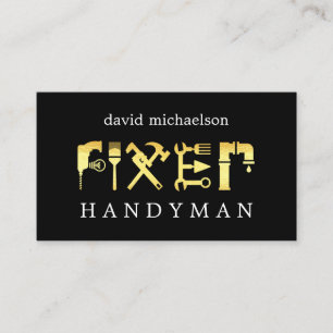 Fixer Handyman Odd Jobs Repair Business Card