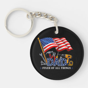 Fixer Of All Things Mechanic Dad Key Ring