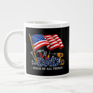 fixer of all things mechanic dad large coffee mug