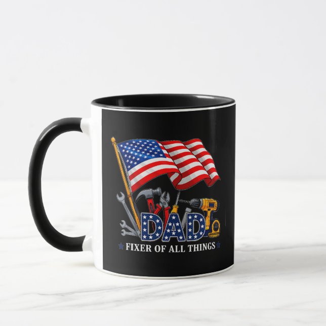 fixer of all things mechanic dad mug (Left)