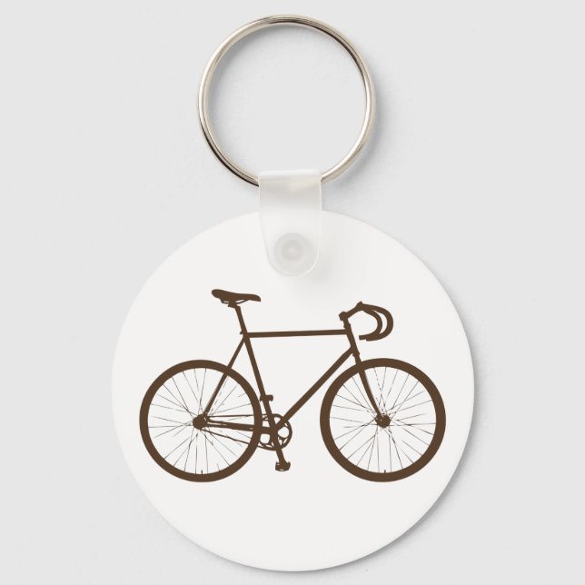 Fixie (Brown) Key Ring (Front)