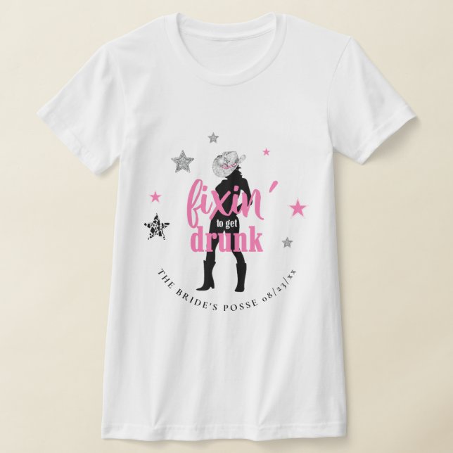 Fixin' The Posse Disco Bachelorette ID925 T-Shirt (Laydown)