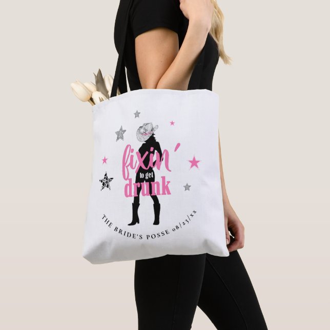 Fixin' The Posse Disco Bachelorette ID925 Tote Bag (Close Up)