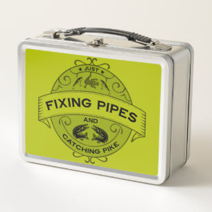 Fixing Pipes & Catching Pike Metal Lunch Box