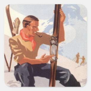 Fixing the skis square sticker