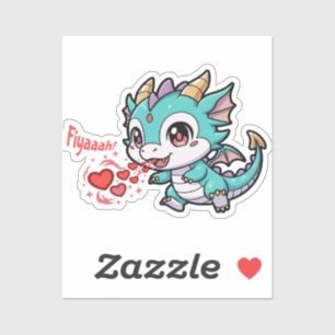 Fiyaaah Cute Baby Dragon Chibi Anime Kawaii Heart