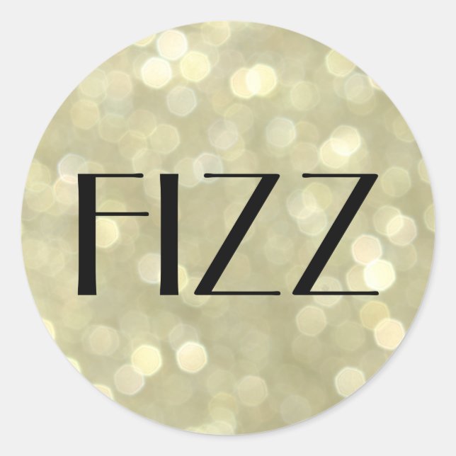 FIZZ on Champagne Bubbles Sticker (Front)