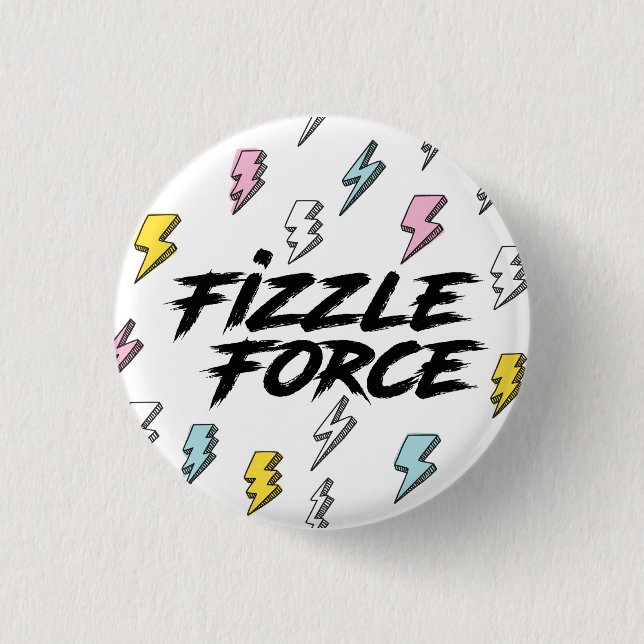 Fizzle Force Lightning 3 Cm Round Badge (Front)