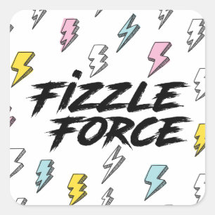 Fizzle Force Lightning Square Sticker