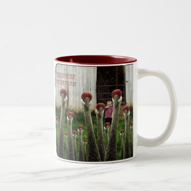 Fizzledorfs Crane Farm Two-Tone Coffee Mug (Right)