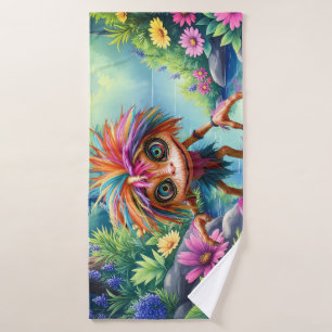 Fizzwiggle the Rainbow Mischief Sprite. Bath Towel Set