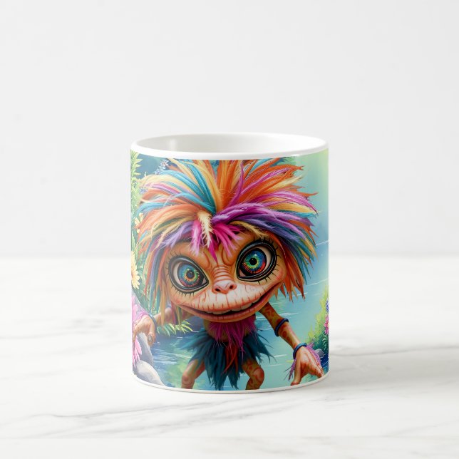 Fizzwiggle the Rainbow Mischief Sprite. Coffee Mug (Center)