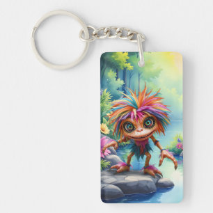 Fizzwiggle the Rainbow Mischief Sprite. Key Ring