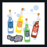 Fizzy Lifting Drink Graphic Poster<br><div class="desc">Willy Wonka & the Chocolate Factory | Graphic featuring various flavors of Willy Wonka's Fizzy Lifting Drink!</div>