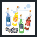 Fizzy Lifting Drink Graphic Poster<br><div class="desc">Willy Wonka & the Chocolate Factory | Graphic featuring various flavors of Willy Wonka's Fizzy Lifting Drink!</div>