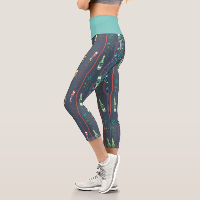 Fizzy Lifting Drink Pattern Capri Leggings (Left)