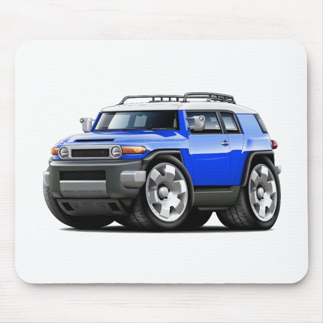 Fj Cruiser Blue Car Mouse Pad (Front)
