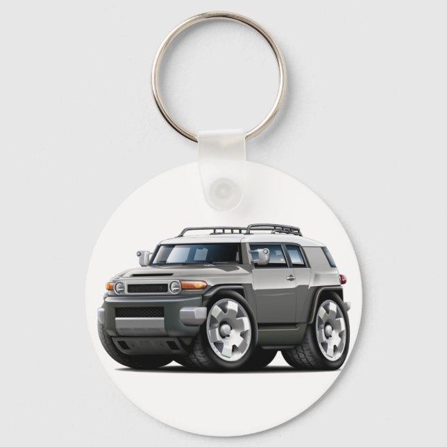 Fj Cruiser Grey Car Key Ring (Front)