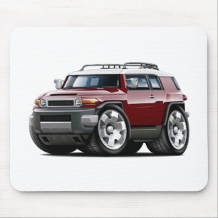 Fj Cruiser Maroon Car Mouse Pad