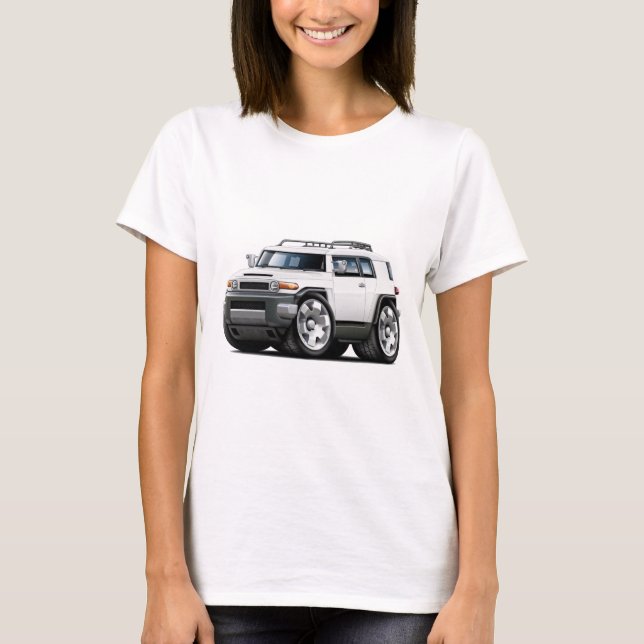 Fj Cruiser White Car T-Shirt (Front)