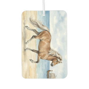 Fjara Icelandic Horse watercolor on the Beach Car Air Freshener