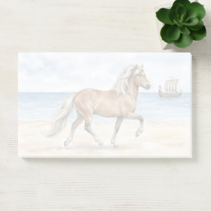 Fjara Icelandic Horse watercolor on the Beach Post-it Notes